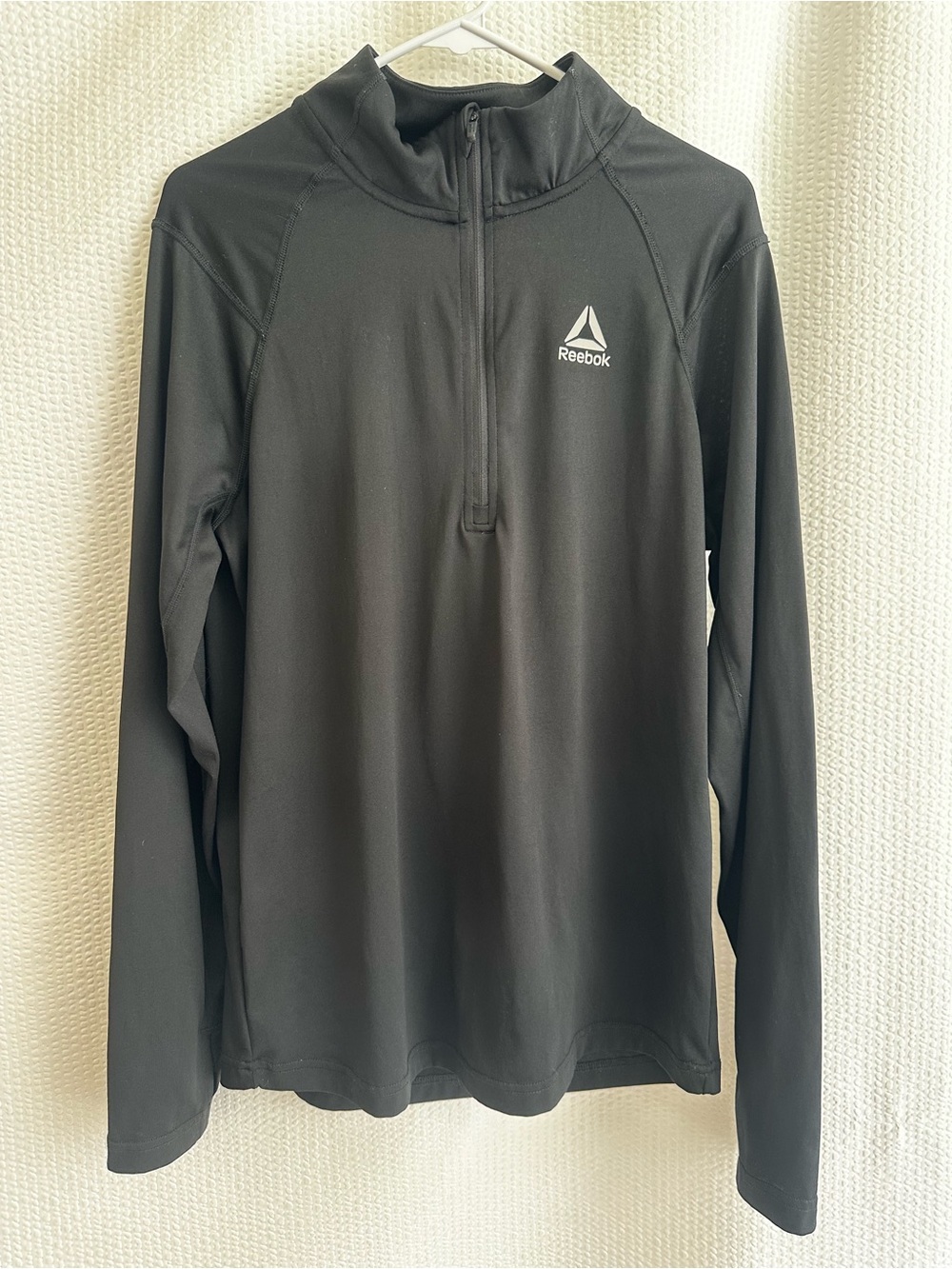 Reebok Black Quarter Zip Long Sleeve Athletic Pullover Women's Size Small